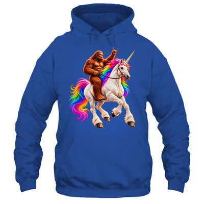 Bigfoot Riding Rainbow Unicorn Funny Sasquatch Fantasy Shirt & Tank Top | siriusteestore