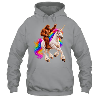 Bigfoot Riding Rainbow Unicorn Funny Sasquatch Fantasy Shirt & Tank Top | siriusteestore