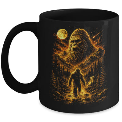 Bigfoot Sasquatch Graphic Moon Forest Cryptid Nature Outdoor Mug | siriusteestore