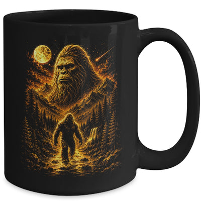 Bigfoot Sasquatch Graphic Moon Forest Cryptid Nature Outdoor Mug | siriusteestore