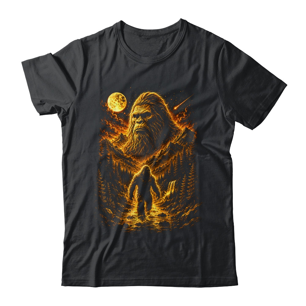 Bigfoot Sasquatch Graphic Moon Forest Cryptid Nature Outdoor Shirt & Hoodie | siriusteestore