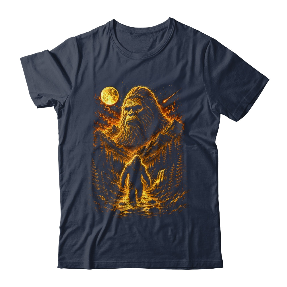 Bigfoot Sasquatch Graphic Moon Forest Cryptid Nature Outdoor Shirt & Hoodie | siriusteestore