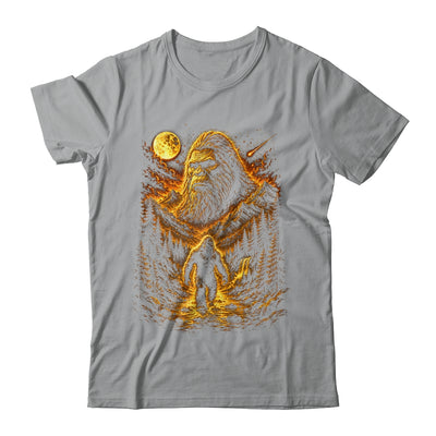 Bigfoot Sasquatch Graphic Moon Forest Cryptid Nature Outdoor Shirt & Hoodie | siriusteestore