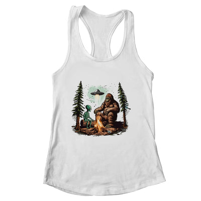 Bigfoot UFO Alien Campfire Hiking Sasquatch Outdoor Lovers Shirt & Tank Top | siriusteestore