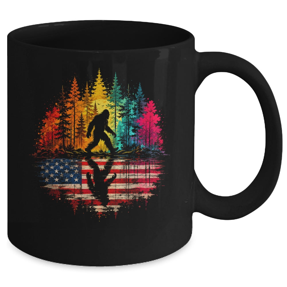 Bigfoot Walking Forest Sasquatch Woods Nature Reflection Mug | siriusteestore