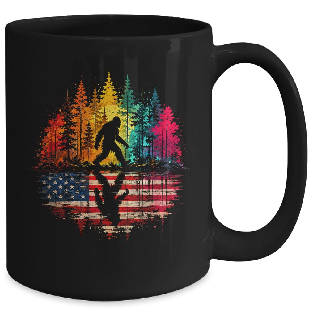 Bigfoot Walking Forest Sasquatch Woods Nature Reflection Mug | siriusteestore
