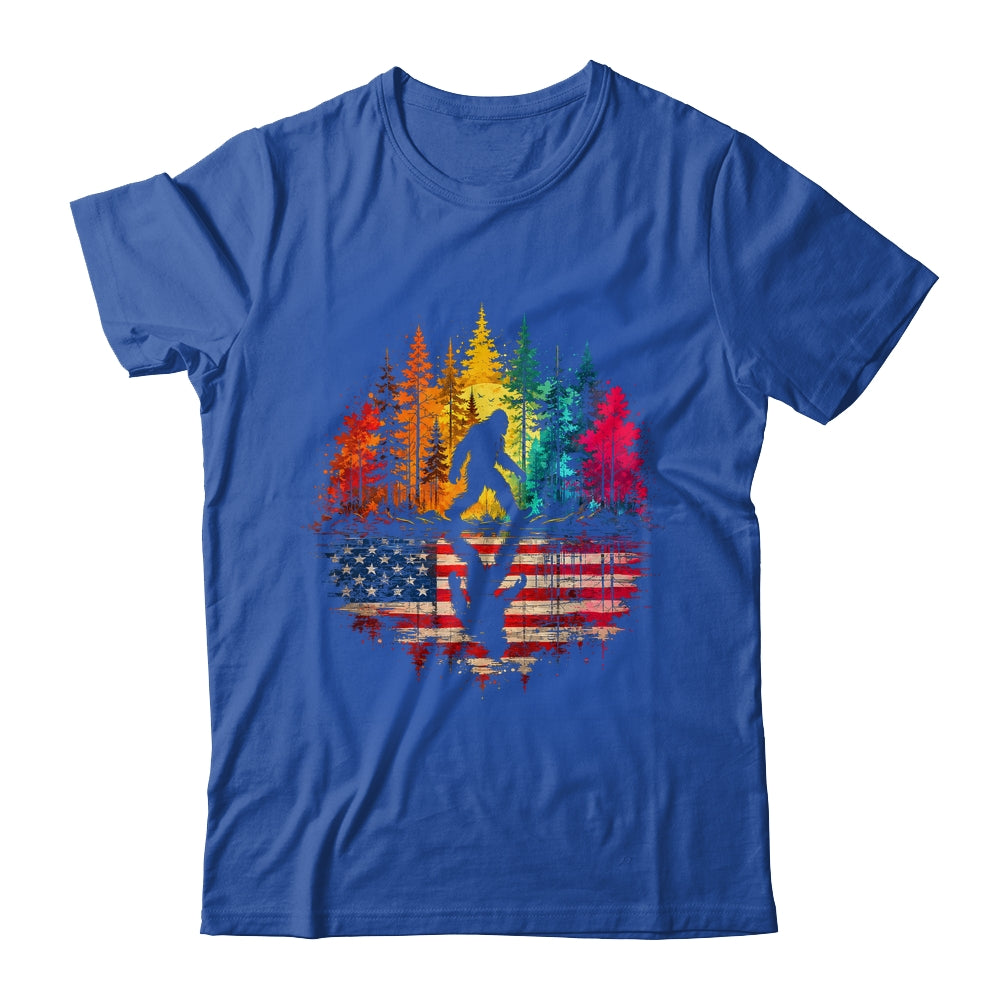 Bigfoot Walking Forest Sasquatch Woods Nature Reflection Shirt & Tank Top | siriusteestore