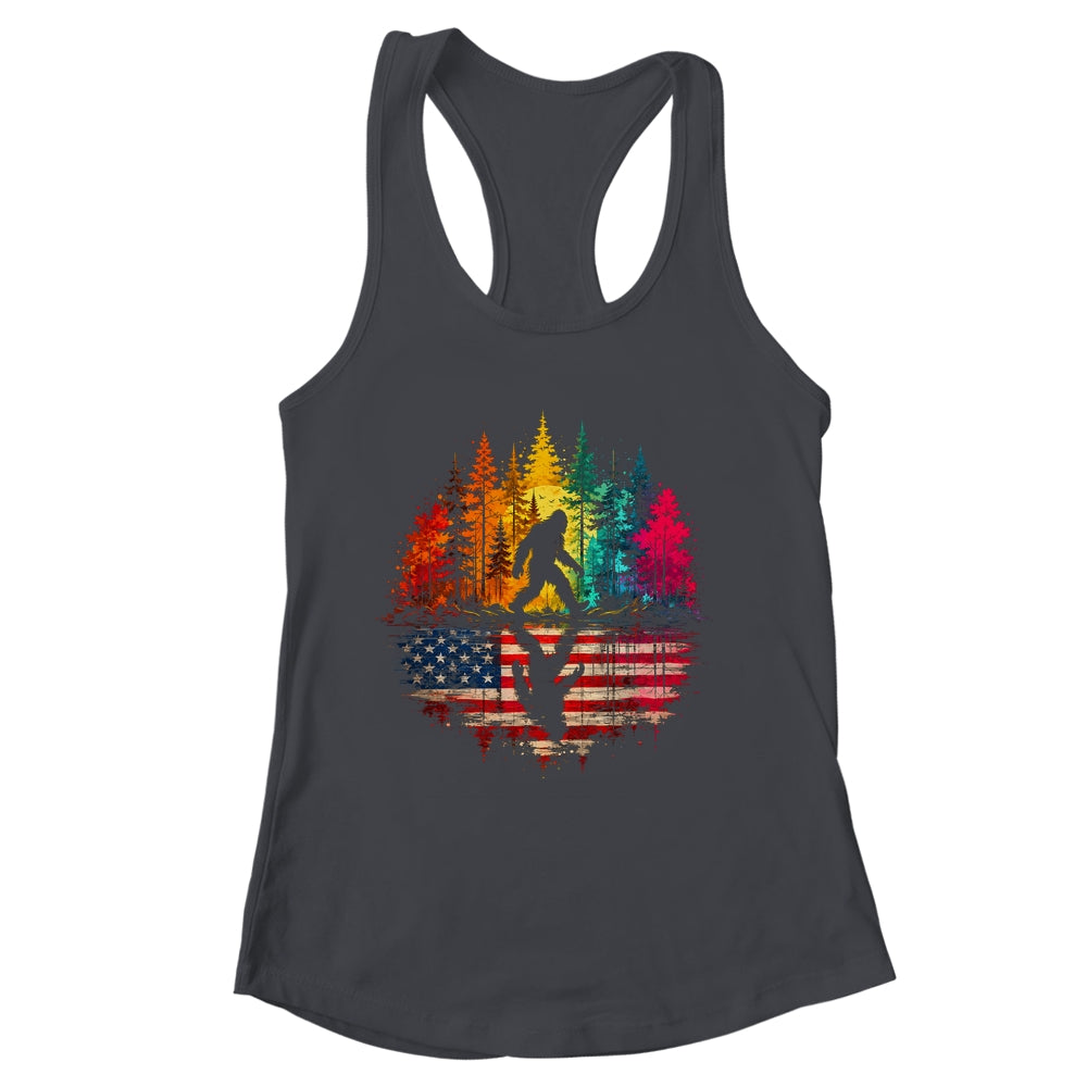 Bigfoot Walking Forest Sasquatch Woods Nature Reflection Shirt & Tank Top | siriusteestore