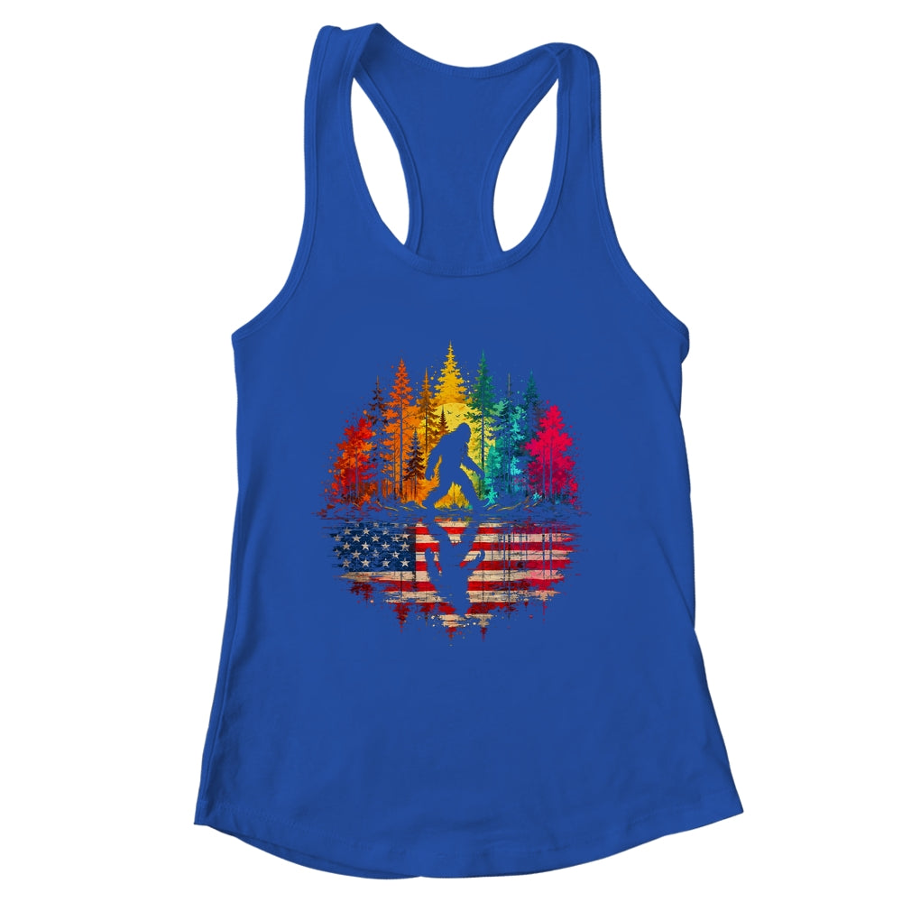 Bigfoot Walking Forest Sasquatch Woods Nature Reflection Shirt & Tank Top | siriusteestore