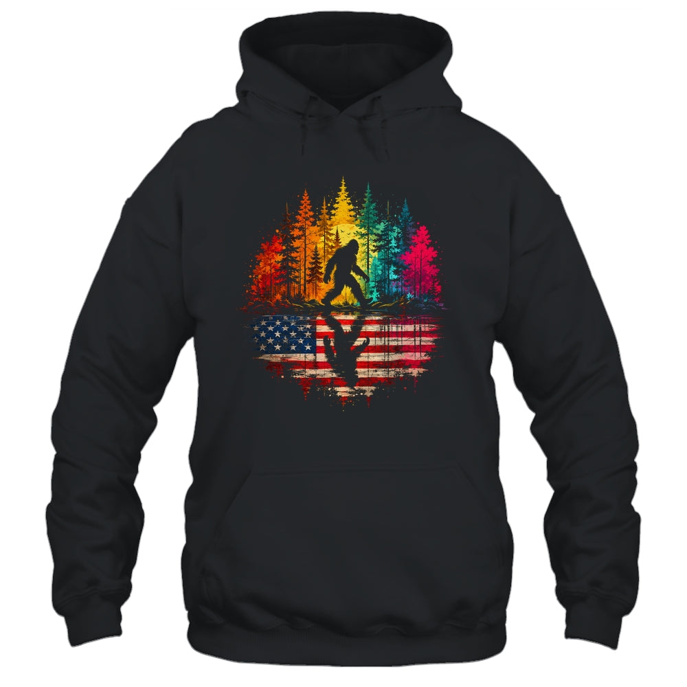 Bigfoot Walking Forest Sasquatch Woods Nature Reflection Shirt & Tank Top | siriusteestore