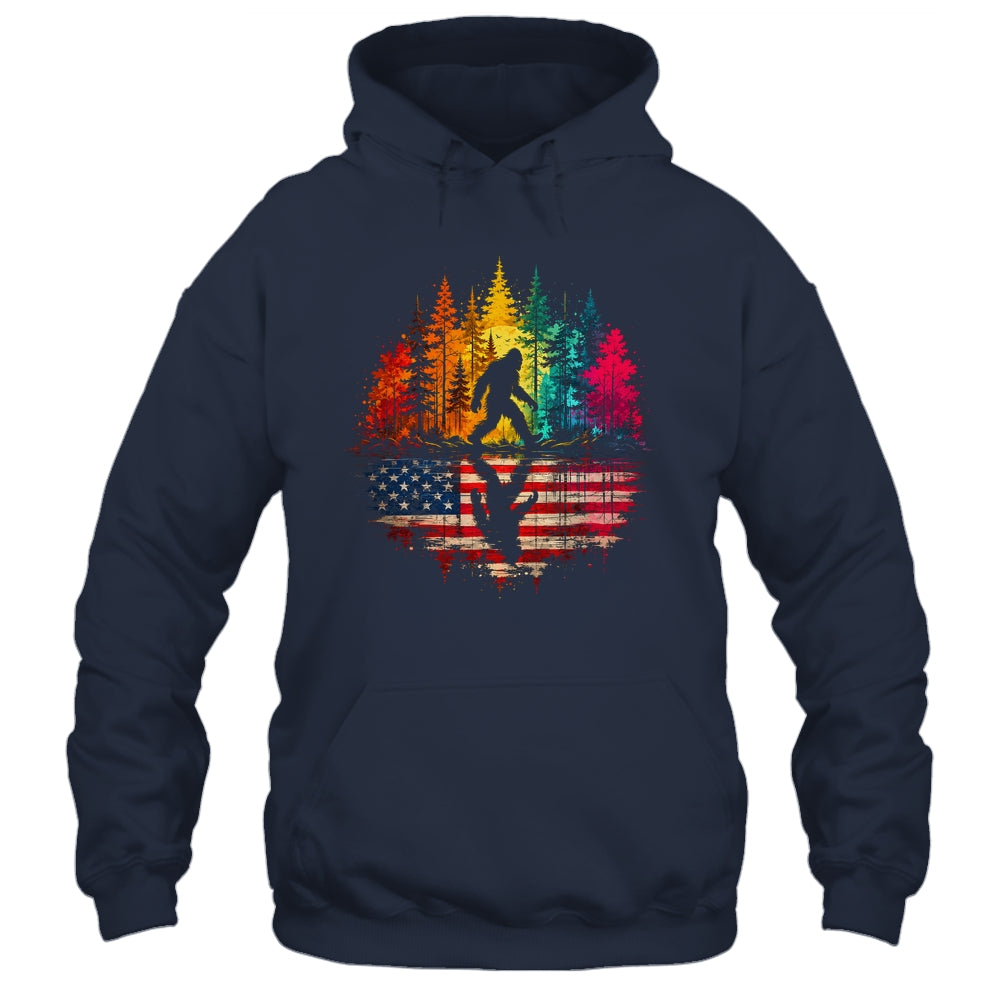 Bigfoot Walking Forest Sasquatch Woods Nature Reflection Shirt & Tank Top | siriusteestore