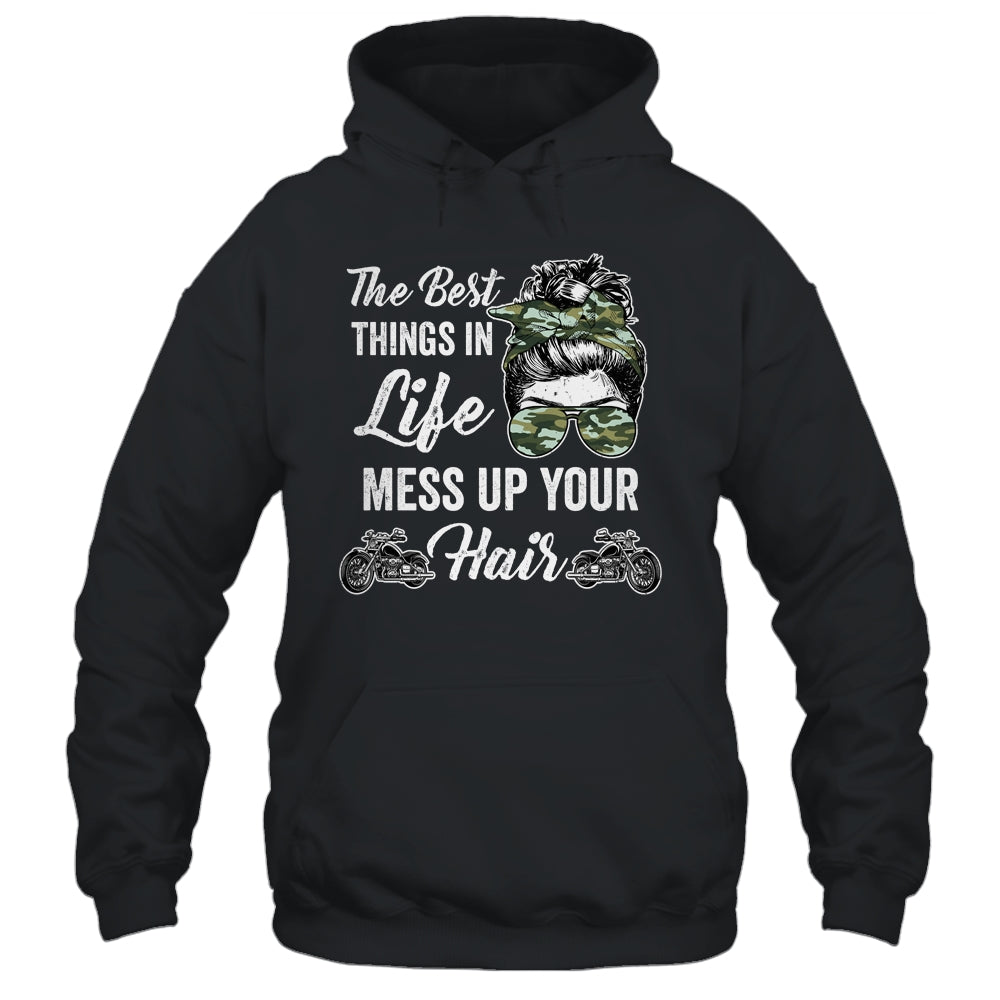 Biker Girl Best Things In Life Mess Up You Hair Motorcycle Shirt & Tank Top | siriusteestore