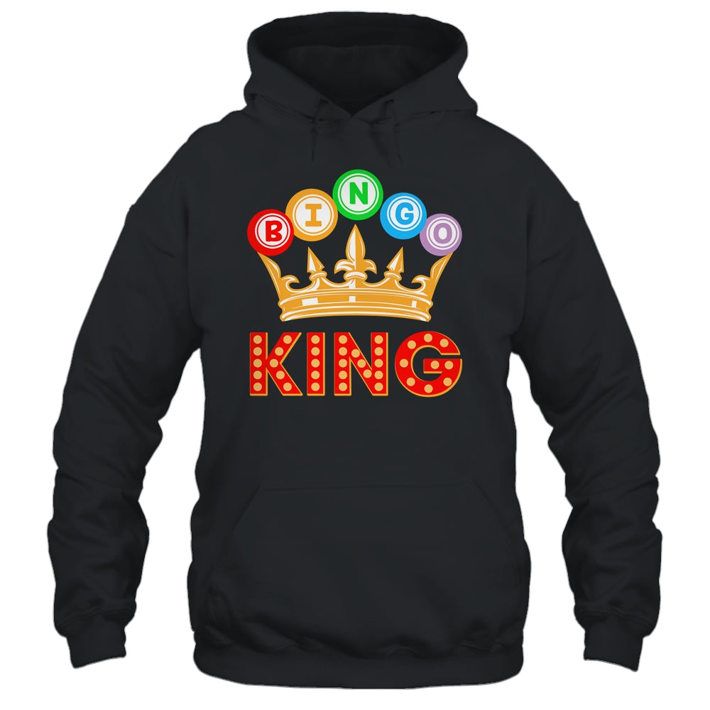 Bingo King Designs For Men Dad Bingo Lovers Casino Players Shirt & Hoodie | siriusteestore