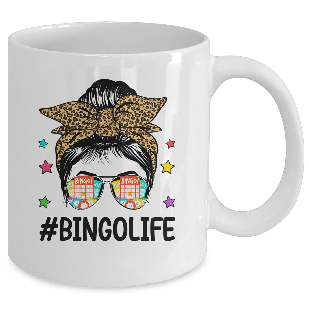 Bingo Life Messy Bun Bingo Lover Grandma Mom Mothers Day Mug | siriusteestore