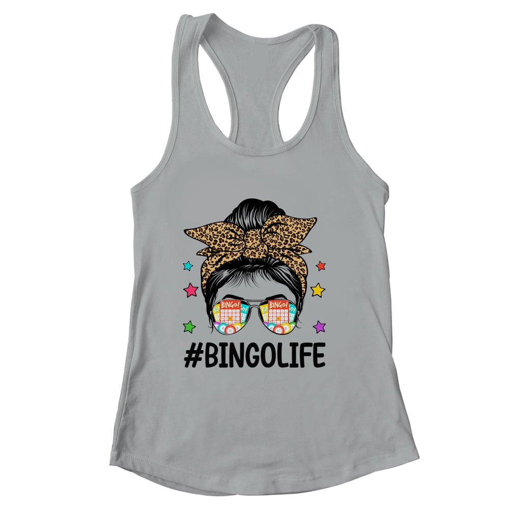 Bingo Life Messy Bun Bingo Lover Grandma Mom Mothers Day Shirt & Tank Top | siriusteestore