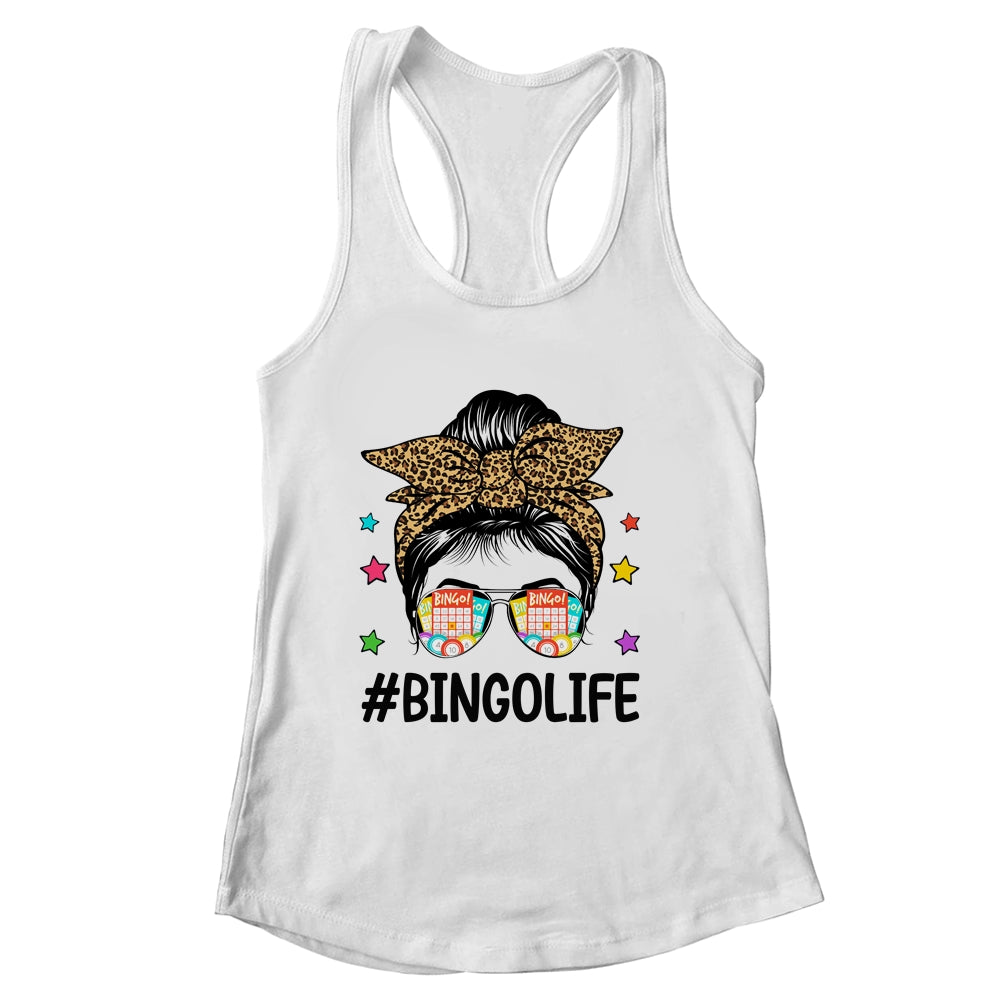 Bingo Life Messy Bun Bingo Lover Grandma Mom Mothers Day Shirt & Tank Top | siriusteestore