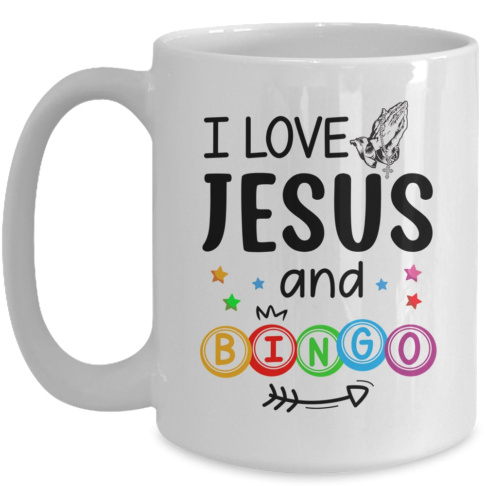 Bingo Player Jesus Faith Christian I Love Jesus And Bingo Mug | siriusteestore
