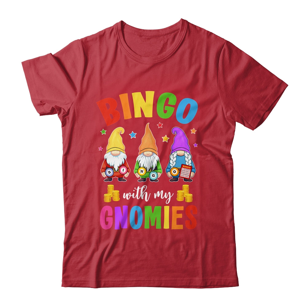 Bingo With My Gnomies Design Women Men Funny Bingo Player Shirt & Tank Top | siriusteestore