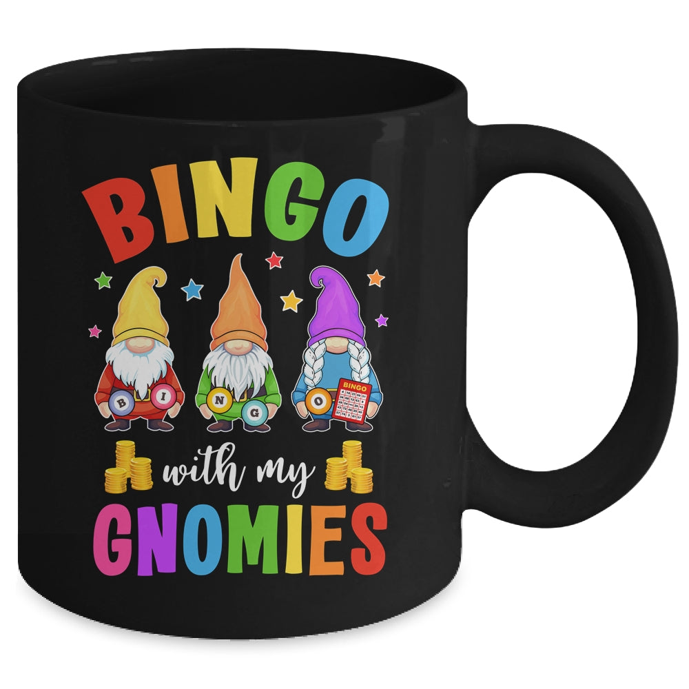 Bingo With My Gnomies Design Women Men Funny Bingo Player Mug | siriusteestore