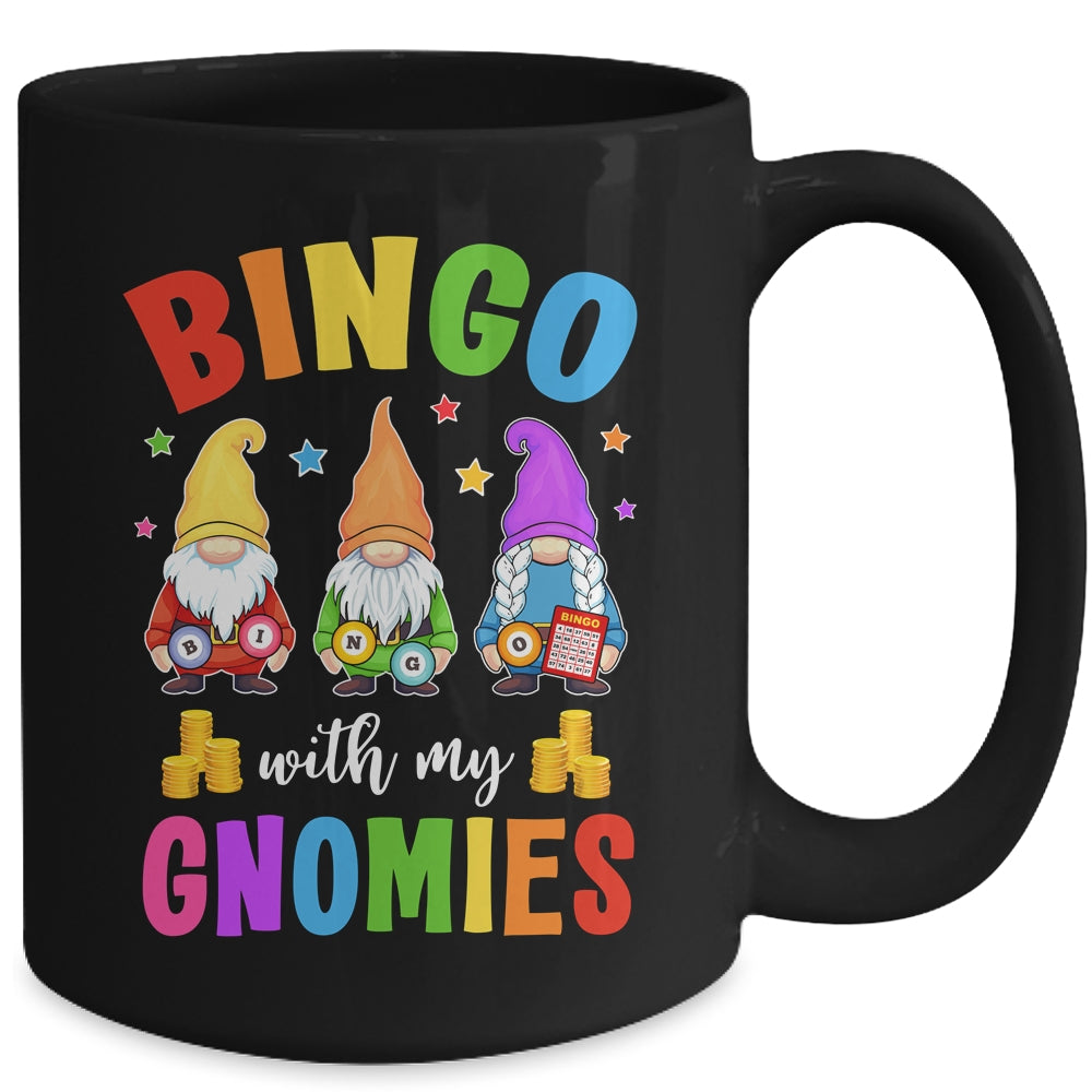 Bingo With My Gnomies Design Women Men Funny Bingo Player Mug | siriusteestore