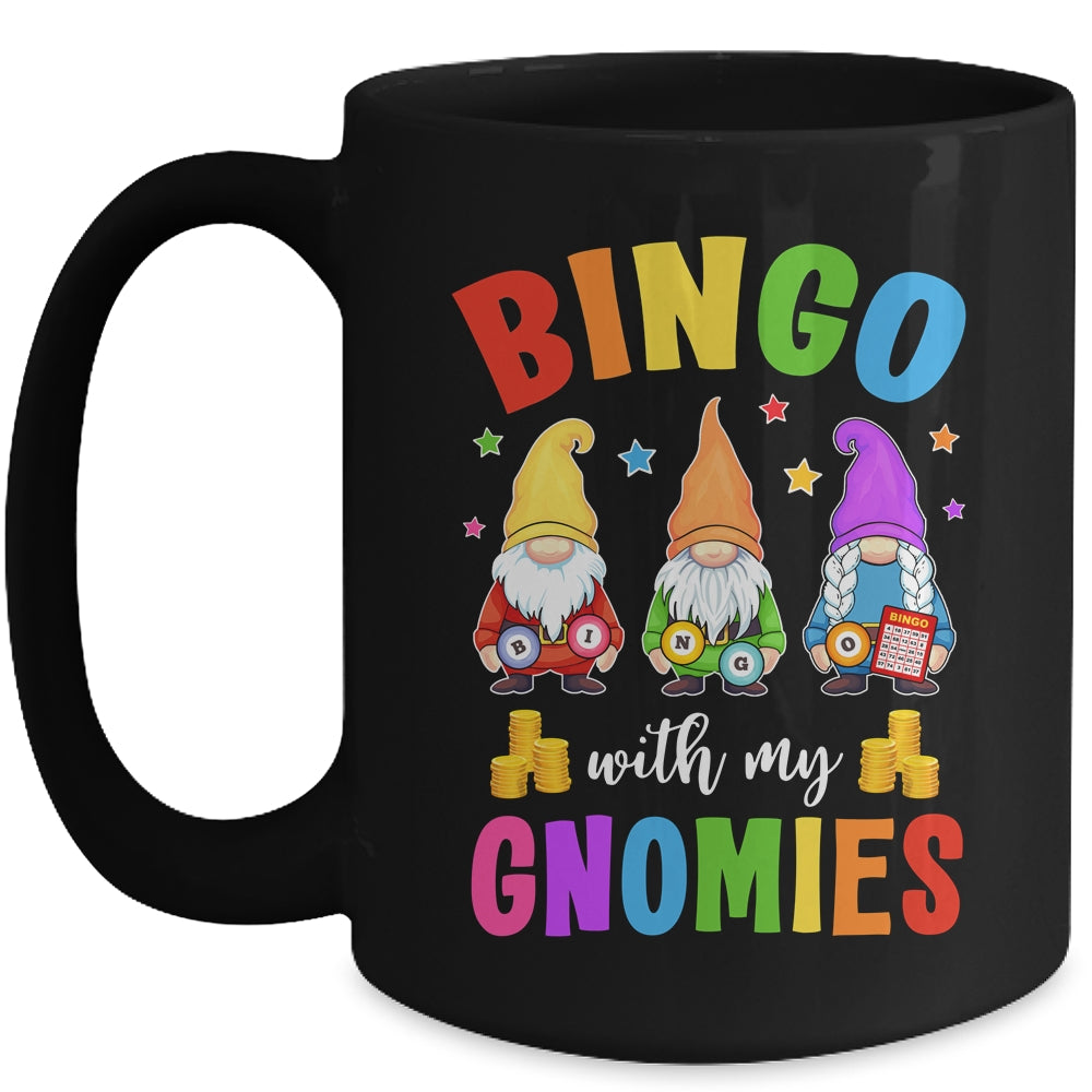 Bingo With My Gnomies Design Women Men Funny Bingo Player Mug | siriusteestore