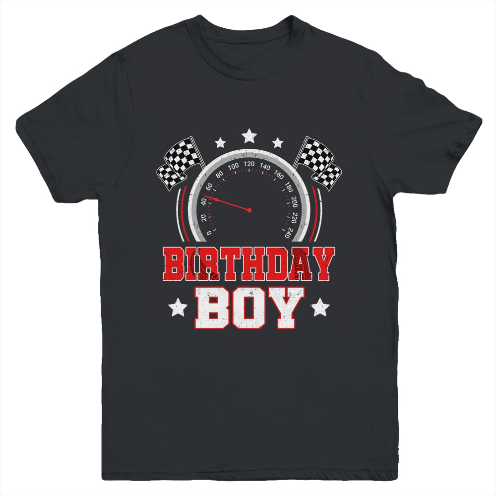Birthday Boy Pit Crew Birthday Party Racing Family Youth Shirt | siriusteestore