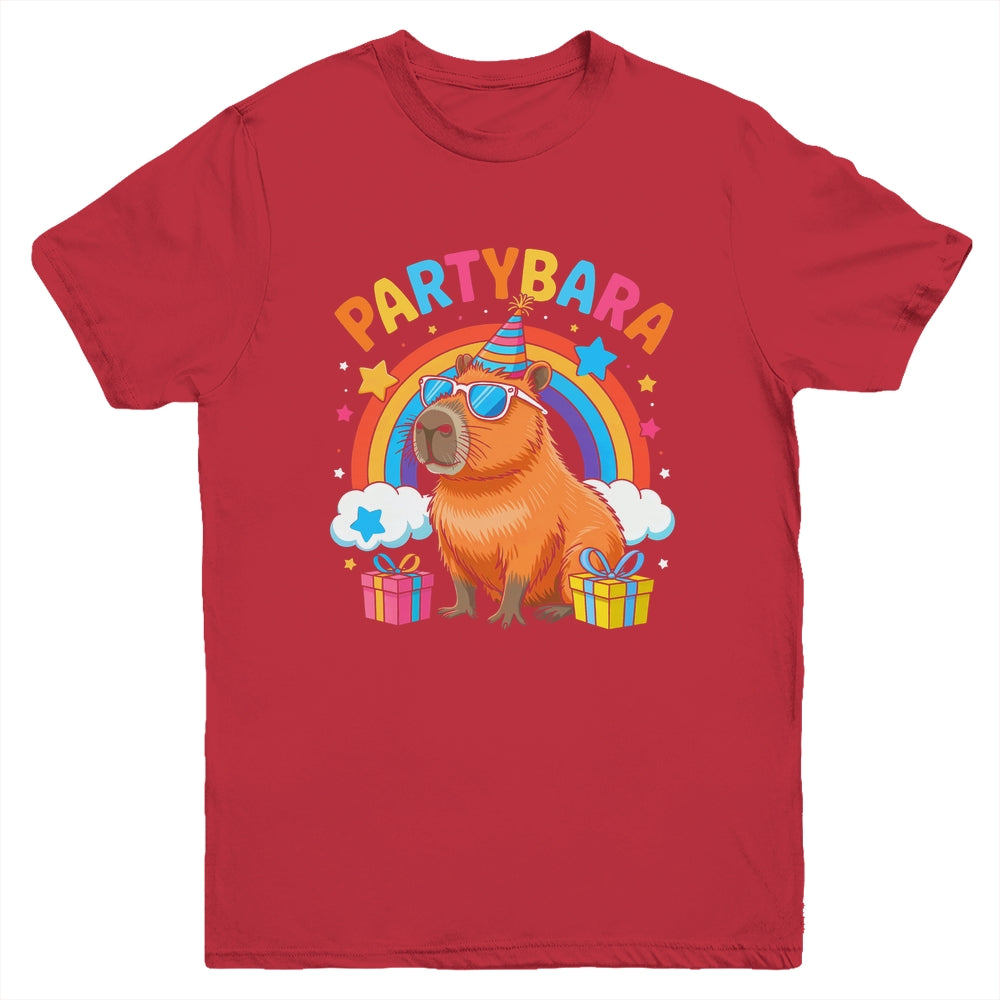 Birthday Capybara Kids Boy Girl Fun Partybara Capybara Party Youth Shirt | siriusteestore