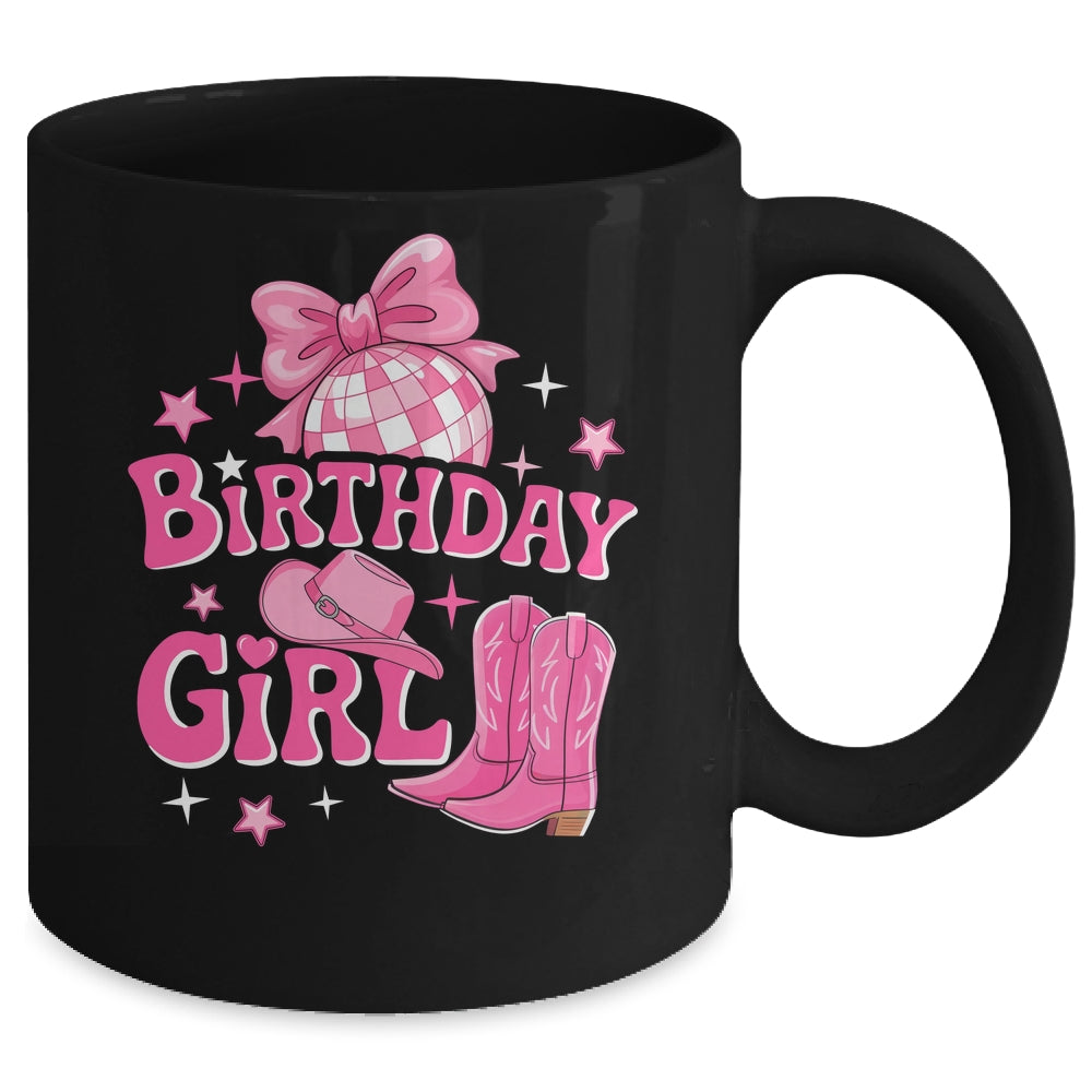 Birthday Cowgirl Western Disco Birthday Girl Party Women Mug | siriusteestore