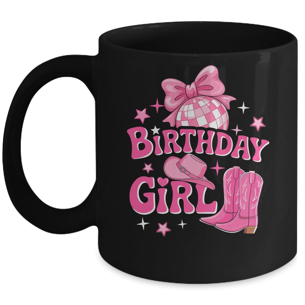 Birthday Cowgirl Western Disco Birthday Girl Party Women Mug | siriusteestore