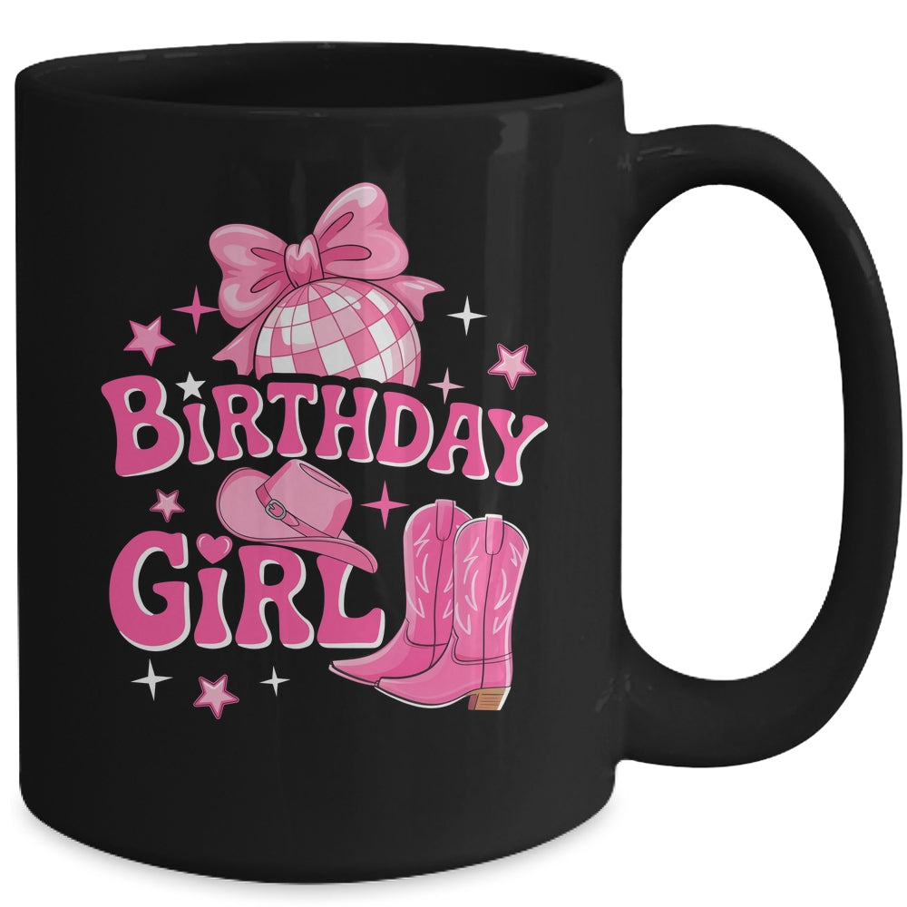 Birthday Cowgirl Western Disco Birthday Girl Party Women Mug | siriusteestore