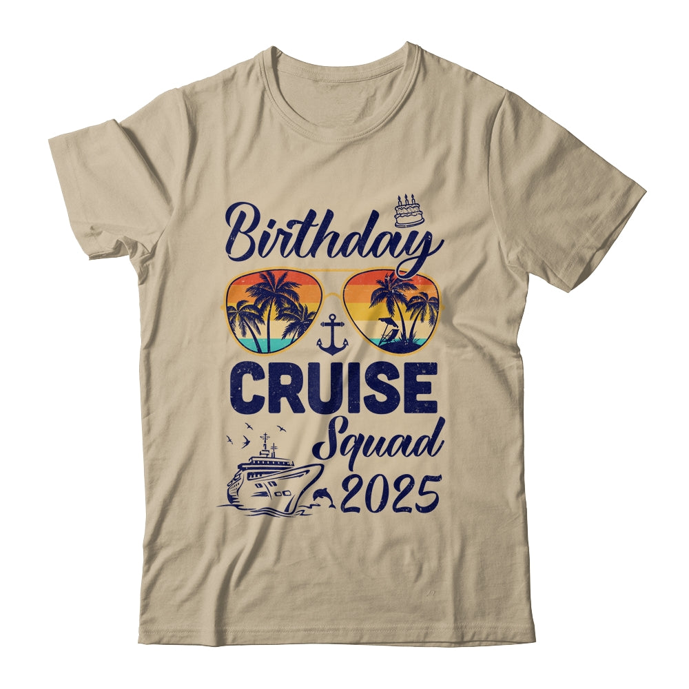 Birthday Cruise Squad 2025 Vacation Cruise Birthday Party Shirt & Tank Top | siriusteestore