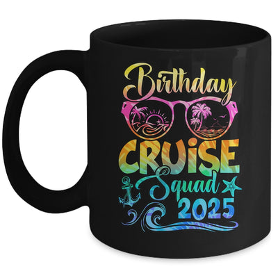 Birthday Cruise Squad 2025 Vacation Tie Dye Matching Family Mug | siriusteestore