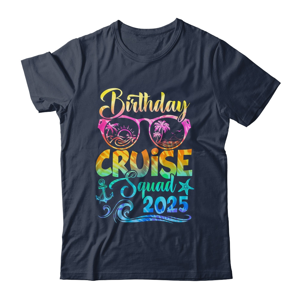 Birthday Cruise Squad 2025 Vacation Tie Dye Matching Family Shirt & Tank Top | siriusteestore