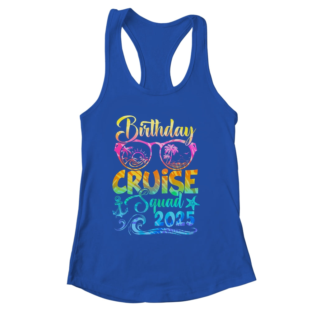 Birthday Cruise Squad 2025 Vacation Tie Dye Matching Family Shirt & Tank Top | siriusteestore