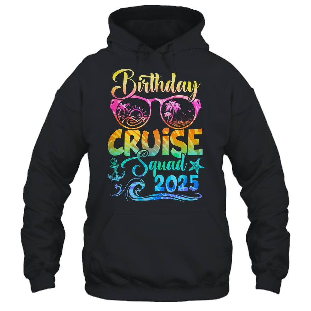 Birthday Cruise Squad 2025 Vacation Tie Dye Matching Family Shirt & Tank Top | siriusteestore