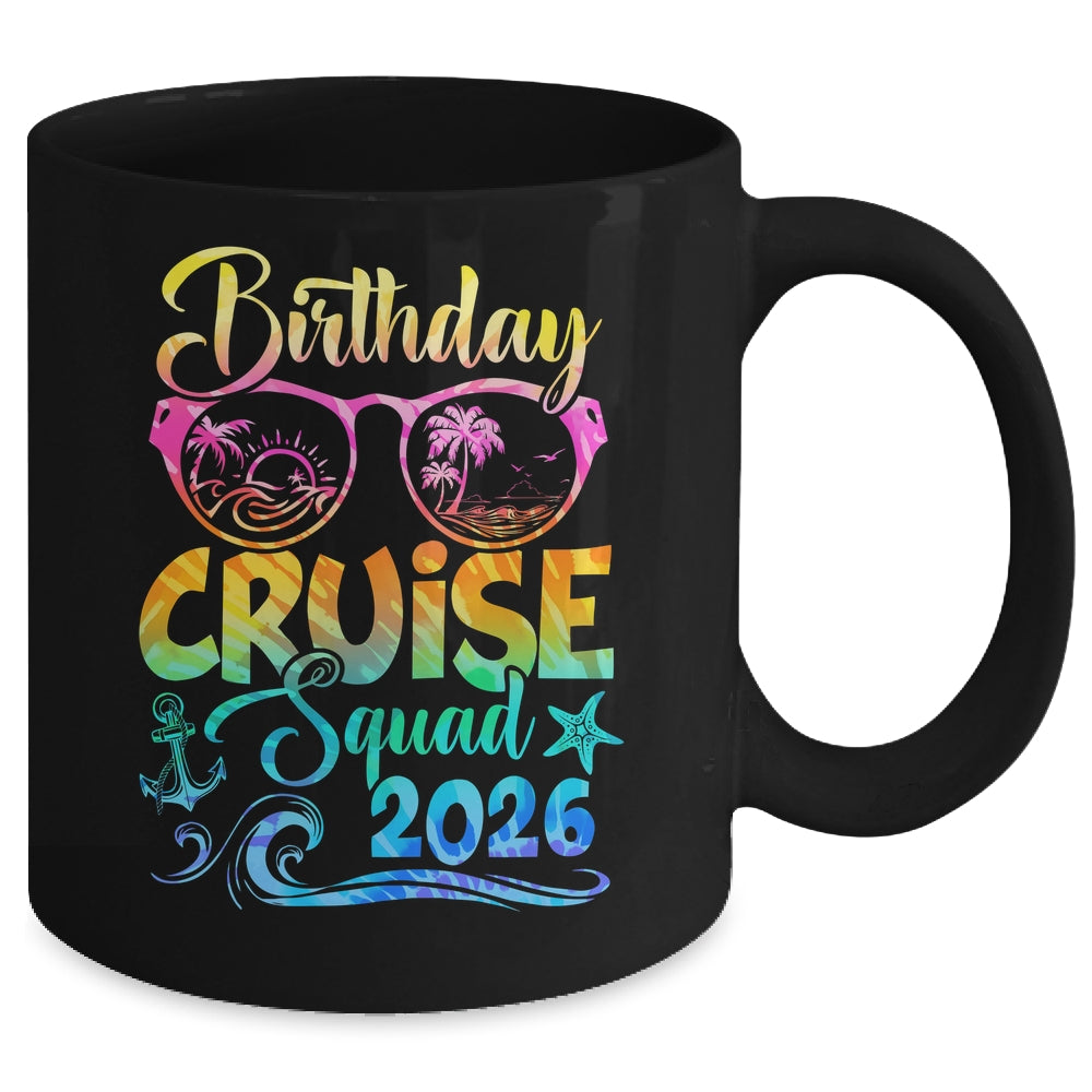 Birthday Cruise Squad 2026 Vacation Tie Dye Matching Family Mug | siriusteestore