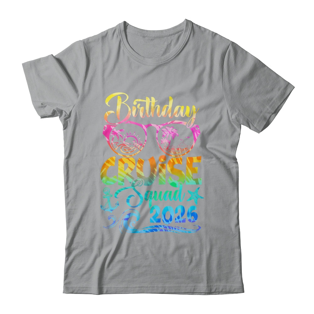 Birthday Cruise Squad 2026 Vacation Tie Dye Matching Family Shirt & Tank Top | siriusteestore