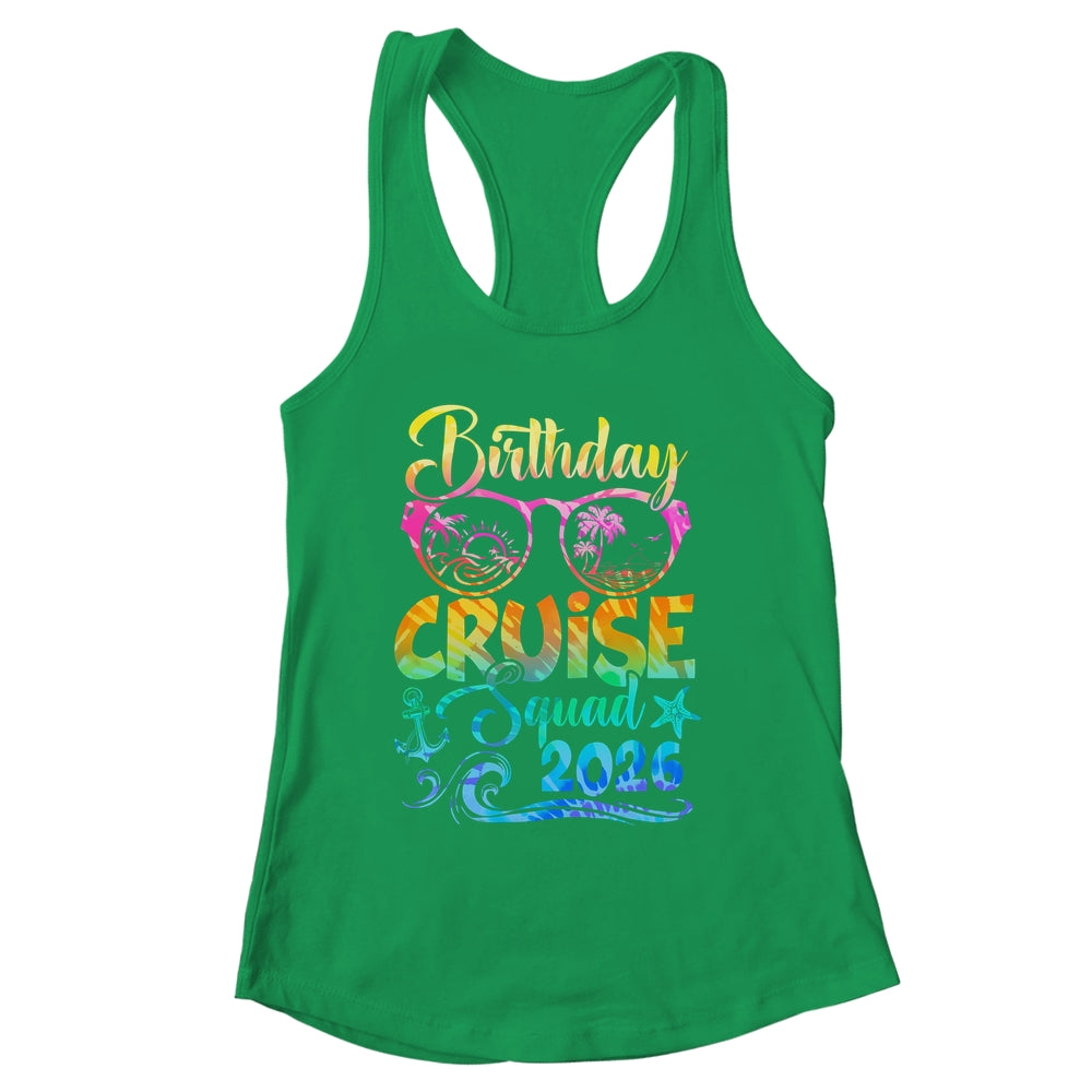 Birthday Cruise Squad 2026 Vacation Tie Dye Matching Family Shirt & Tank Top | siriusteestore