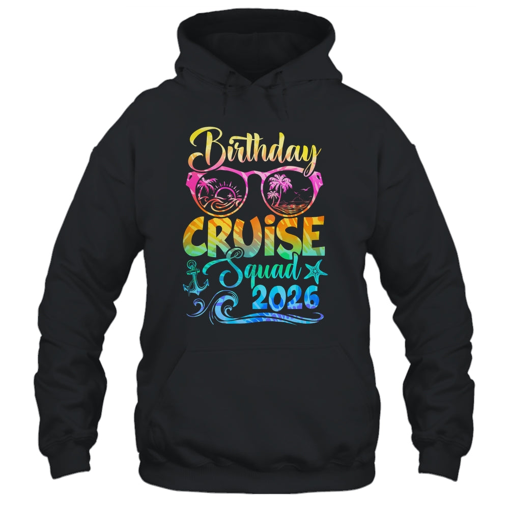Birthday Cruise Squad 2026 Vacation Tie Dye Matching Family Shirt & Tank Top | siriusteestore