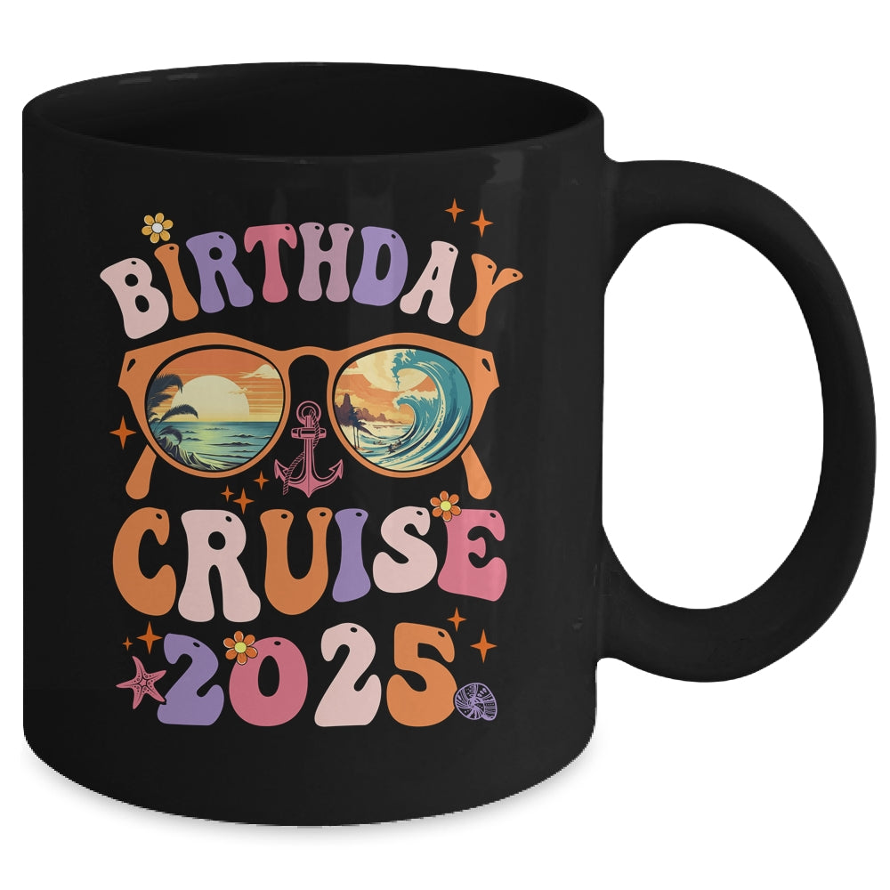Birthday Cruise Squad Birthday Girls Party 2025 Groovy Mug | siriusteestore