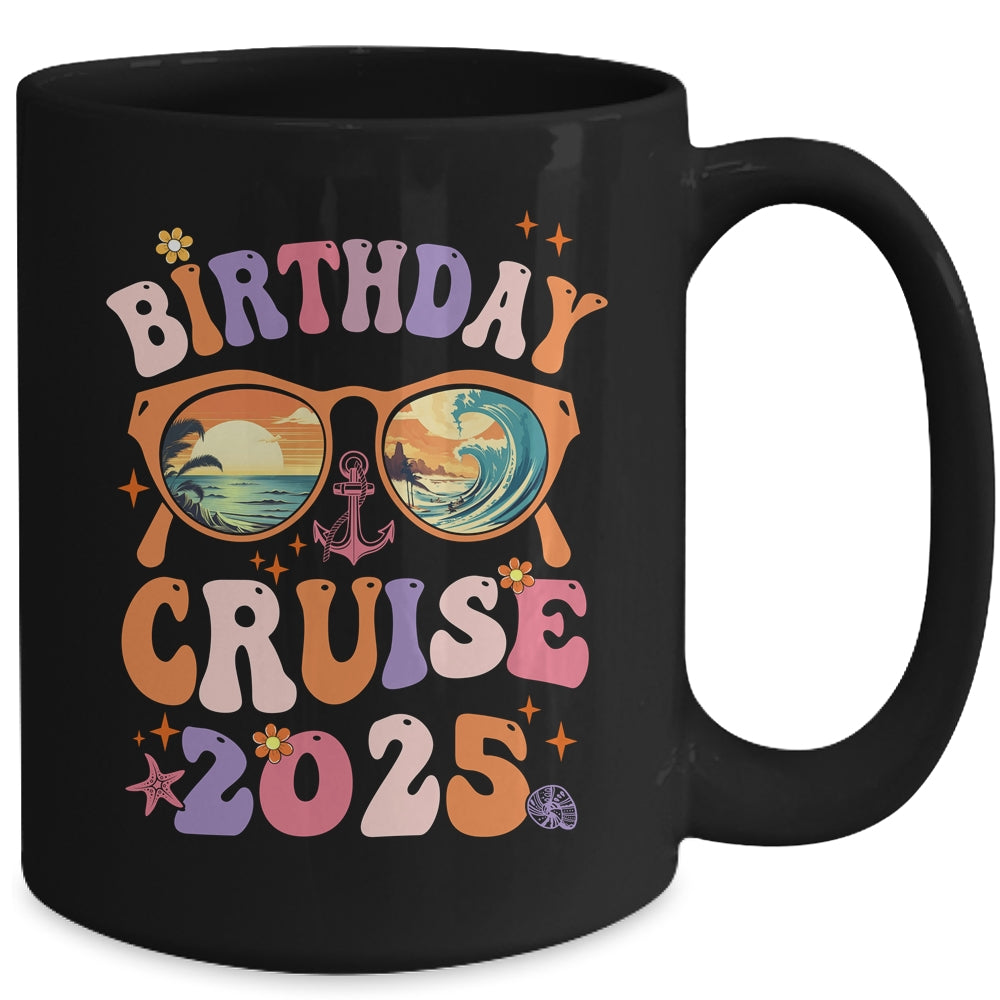 Birthday Cruise Squad Birthday Girls Party 2025 Groovy Mug | siriusteestore