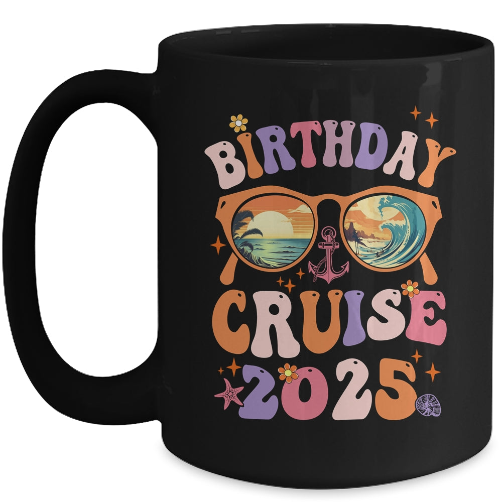 Birthday Cruise Squad Birthday Girls Party 2025 Groovy Mug | siriusteestore