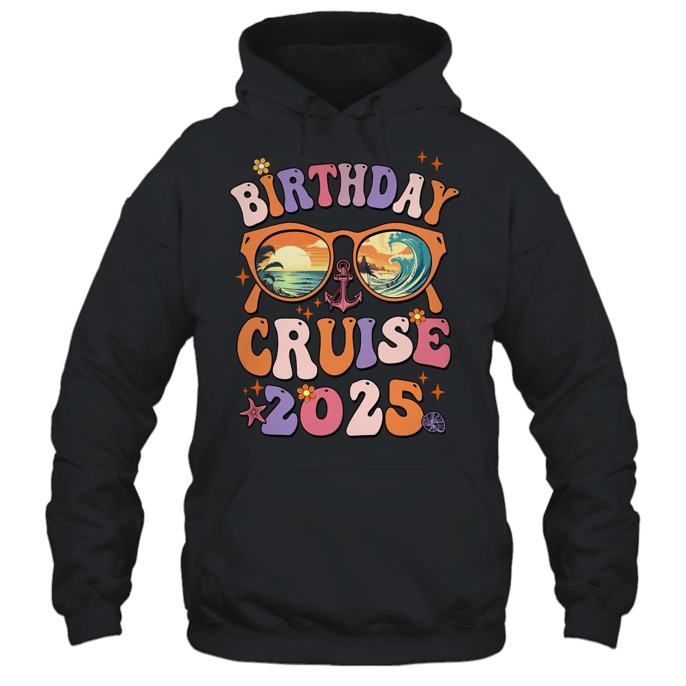 Birthday Cruise Squad Birthday Girls Party 2025 Groovy Shirt & Tank Top | siriusteestore