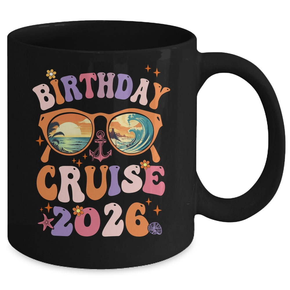 Birthday Cruise Squad Birthday Girls Party 2026 Groovy Mug | siriusteestore