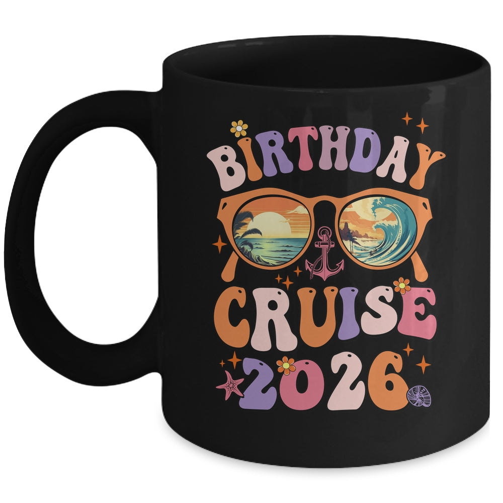 Birthday Cruise Squad Birthday Girls Party 2026 Groovy Mug | siriusteestore