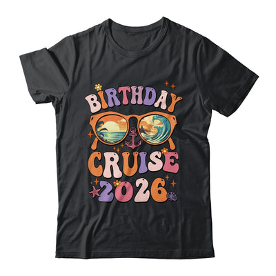 Birthday Cruise Squad Birthday Girls Party 2026 Groovy Shirt & Tank Top | siriusteestore