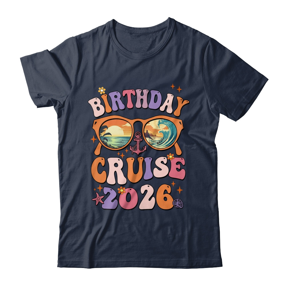 Birthday Cruise Squad Birthday Girls Party 2026 Groovy Shirt & Tank Top | siriusteestore