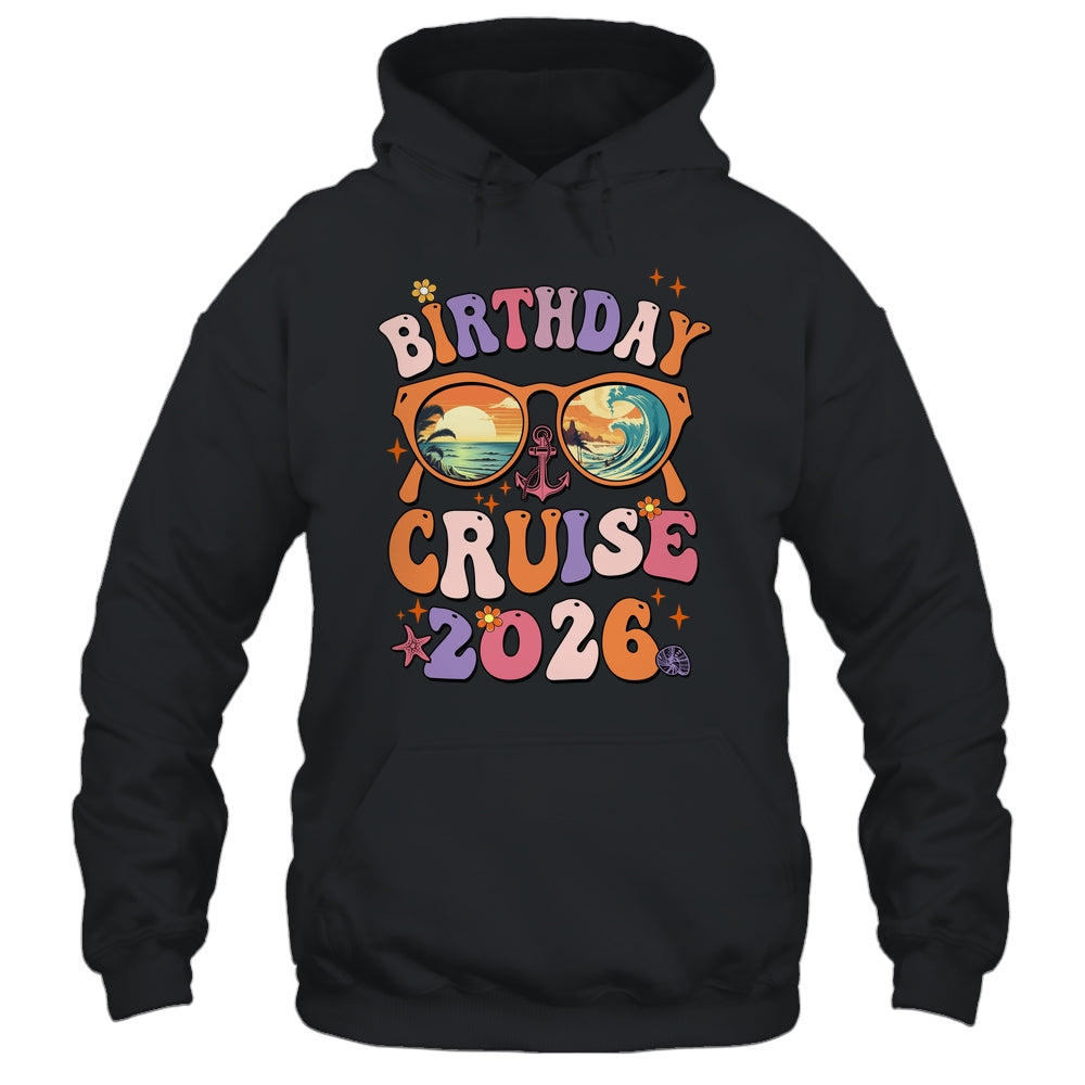 Birthday Cruise Squad Birthday Girls Party 2026 Groovy Shirt & Tank Top | siriusteestore