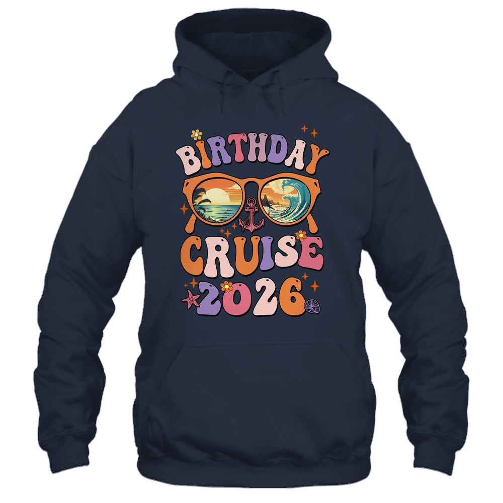 Birthday Cruise Squad Birthday Girls Party 2026 Groovy Shirt & Tank Top | siriusteestore