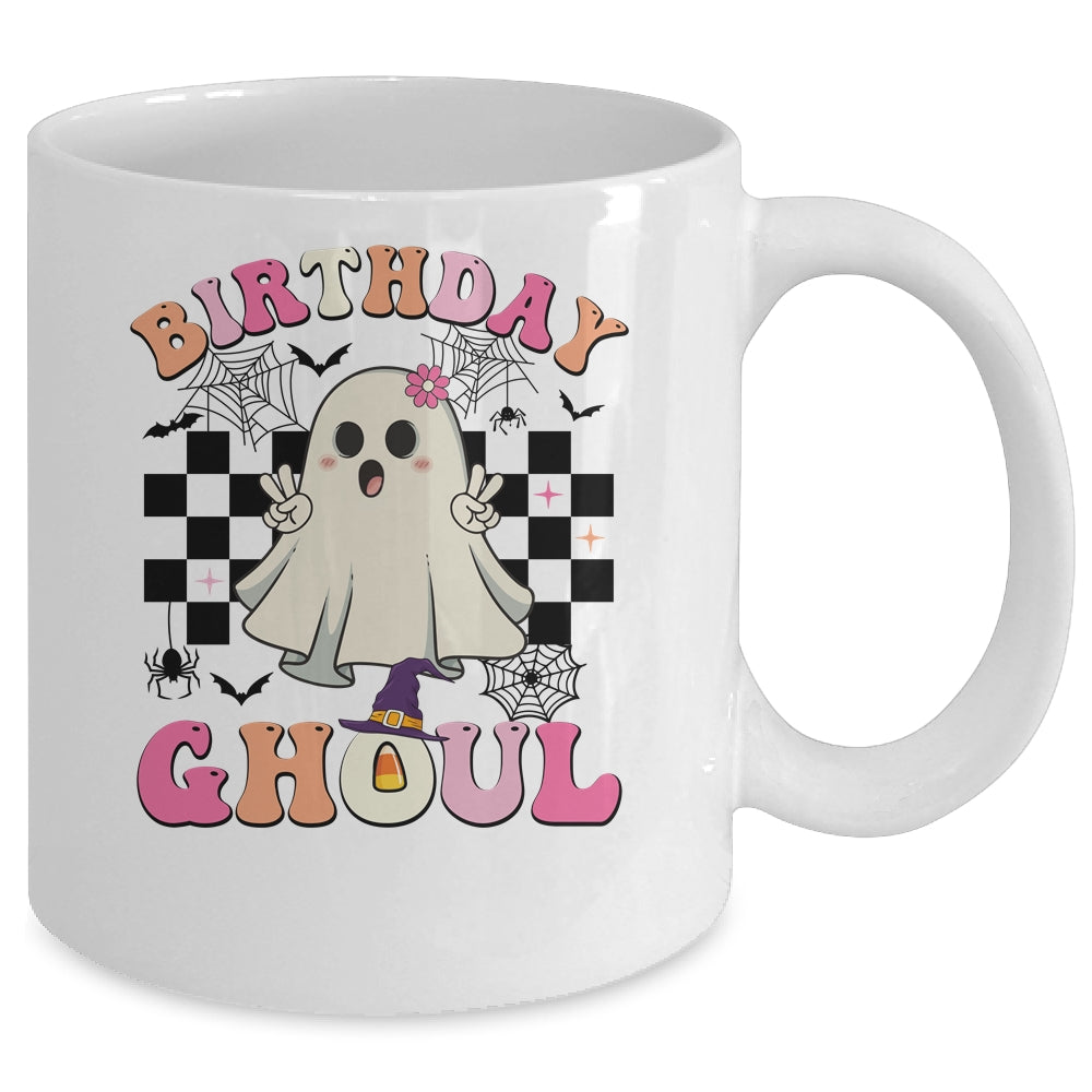Birthday Ghoul Spooky Season Groovy Halloween Kids Girls Mug | siriusteestore
